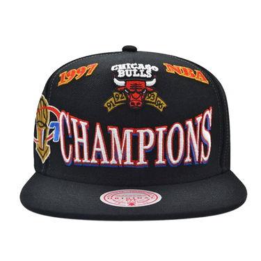 Шапка с козирка Mitchell & Ness NBA 97 Champions Snapback HWC Chicago Bulls Черно | HHSS1077-CBUYYPPPBLCK, 1