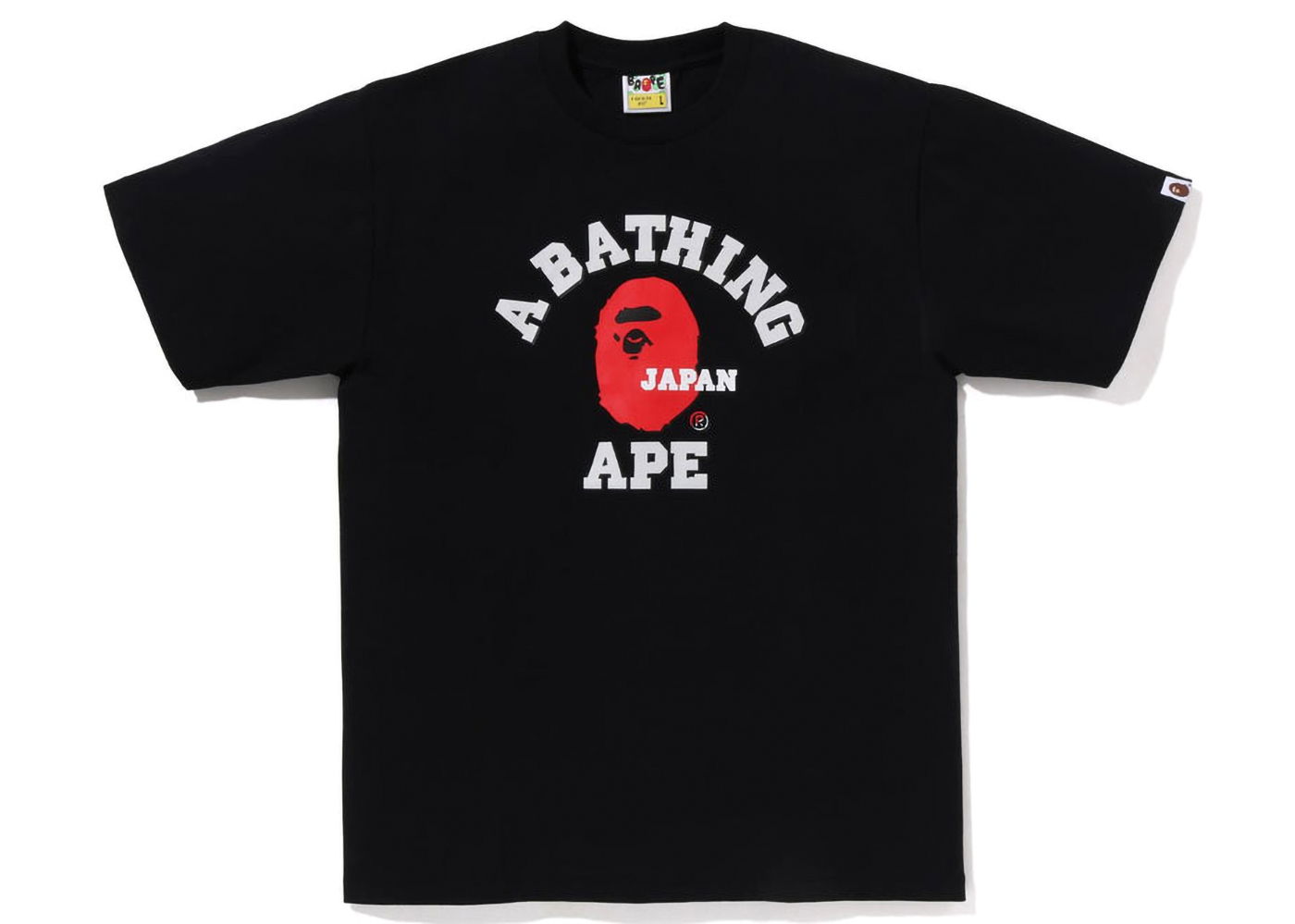Тениска BAPE Japan College Tee Черно | 1J22-110-011, 0