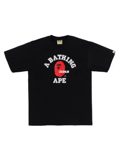 Тениска BAPE Japan College Tee Черно | 1J22-110-011