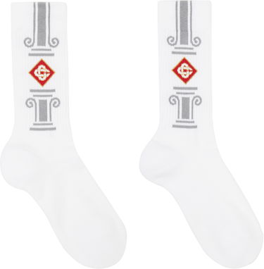Чорапи Casablanca Column Socks Бяло | APS25-ACC-010-04, 1