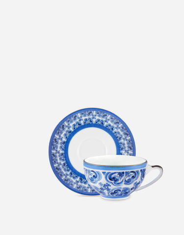 Домашен декор Dolce & Gabbana Gift Box With 2 Porcelain Espresso Cups and Saucers Onesize Синьо | TC0S19TCA88UB008, 3