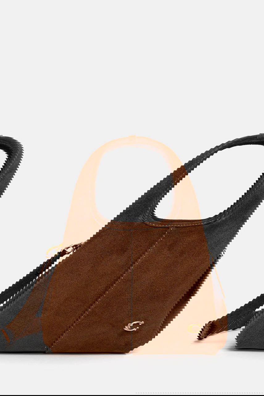 Чанта през рамо Coach Coach Lana 23 Suede Shoulder Bag Кафяво | CBZ95, 0