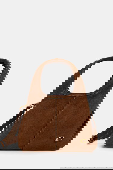 Чанта през рамо Coach Coach Lana 23 Suede Shoulder Bag Кафяво | CBZ95, 0