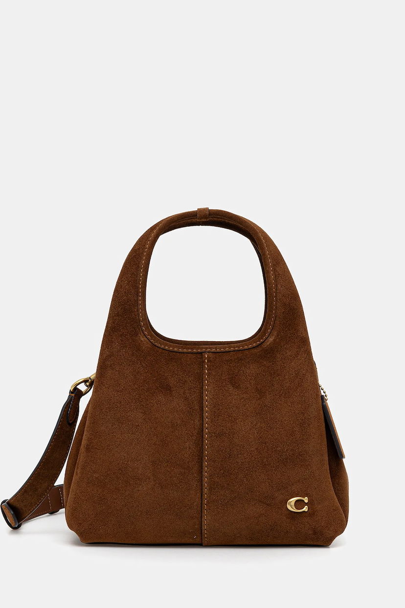 Чанта през рамо Coach Coach Lana 23 Suede Shoulder Bag Кафяво | CBZ95