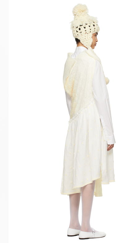 Pокля Comme des Garçons Comme Des Garçons Paneled Midi Dress Бяло | TN-O004-051, 2