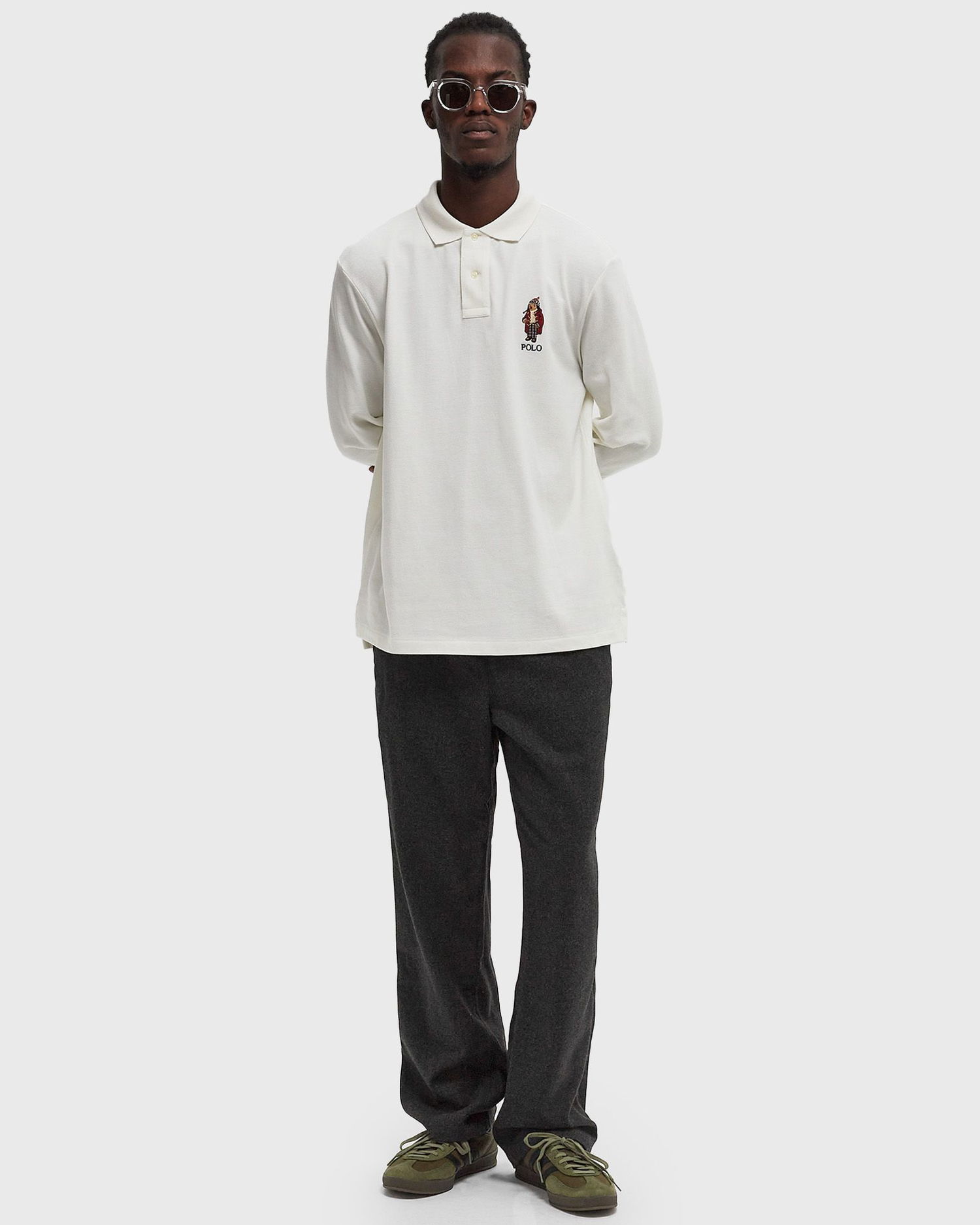 Поло тениска Polo by Ralph Lauren Long Sleeve Polo Shirt Бяло | 710951641001, 1