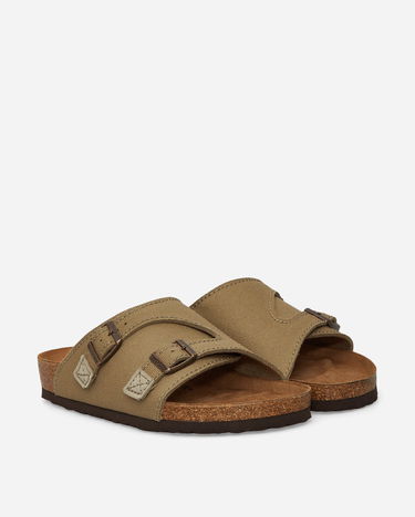 Кецове и обувки Birkenstock Zürich Suede Canvas Sandals Зелено | 1028755, 2