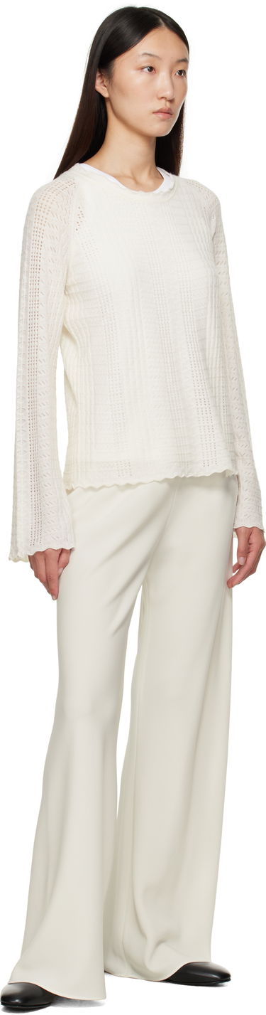Пуловер Loulou de Saison Loulou de Saison Greta Knit Sweater Бяло | GRETA, 3