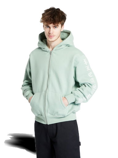 Суитчър Pleasures Oe Zip Up Hoodie Зелено | P23W038 MATCHA