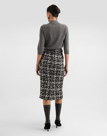 Пуловер Dolce & Gabbana Dolce & Gabbana Cashmere Polo Sweater Сиво | FXZ32ZJDVC2S8292, 2