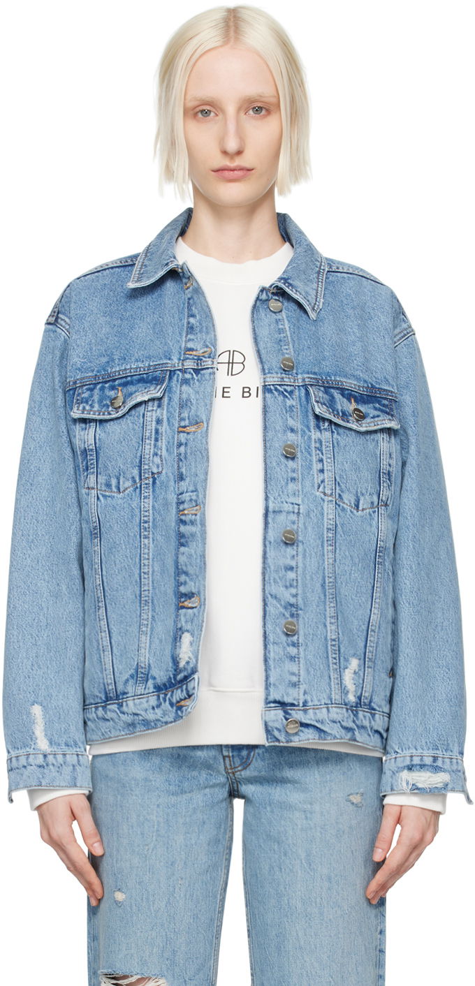 Яке Anine Bing Rory Oversized Denim Jacket Синьо | A-01-7052-435