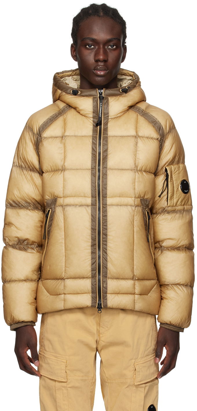 Пухо яке C.P. Company Hooded Down Jacket Бежово | 15CMOW211A-006099A