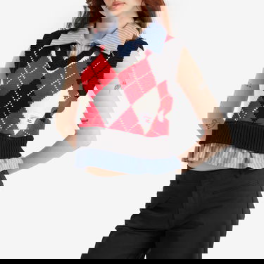 Пуловер Charles Jeffrey Loverboy Charles Jeffrey Loverboy Argyle Knit Cropped Vest Многоцветен | 054091401, 2