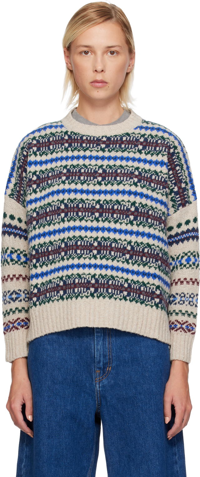 Weekend Max Mara Rivetto Fair Isle Crewneck Sweater