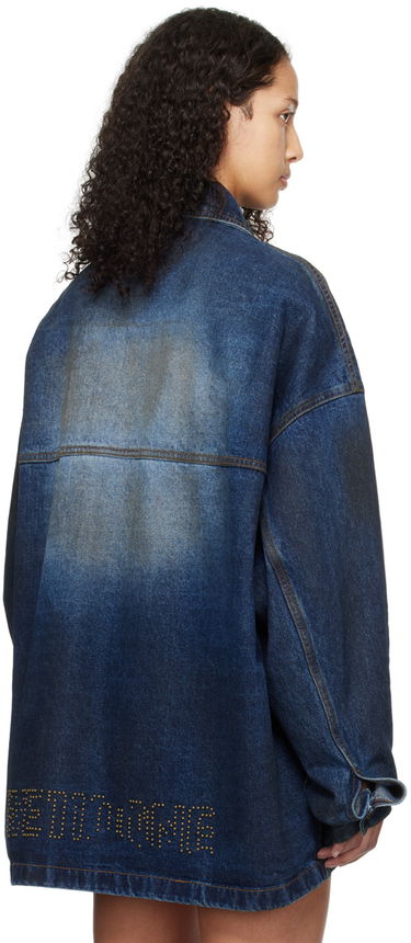 Яке We11done We11done Smudged Denim Jacket Синьо | WD-DJ0-24-319-U-BL, 2