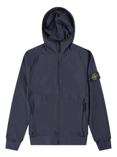 Ветровка Stone Island Light Soft Shell-R Hooded Jacket Тъмно синьо | 781540927-V0020
