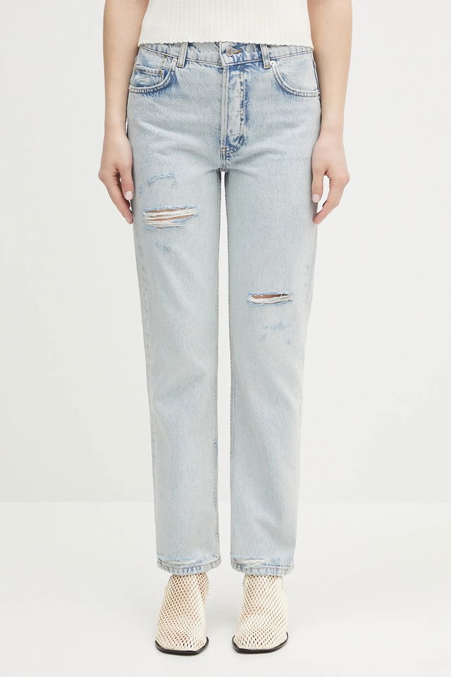 Kate Jean Ripped Light Wash High Waist Jeans