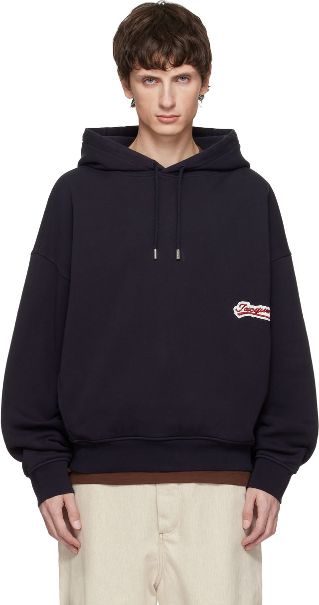 'The Gio' Pullover Hoodie with Script Logo Patch