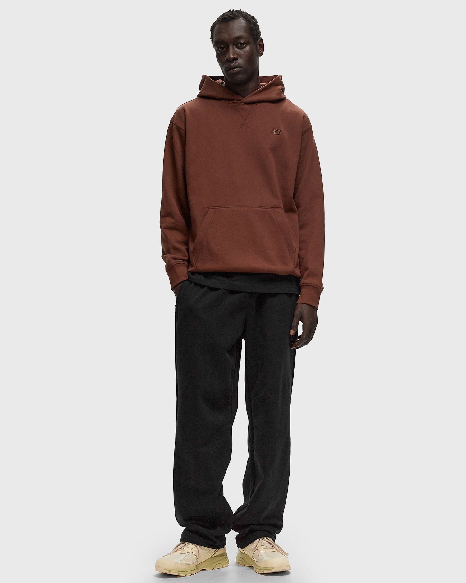 Суитчър New Balance Hoodie Brown Кафяво | NBMT41534ROK, 1