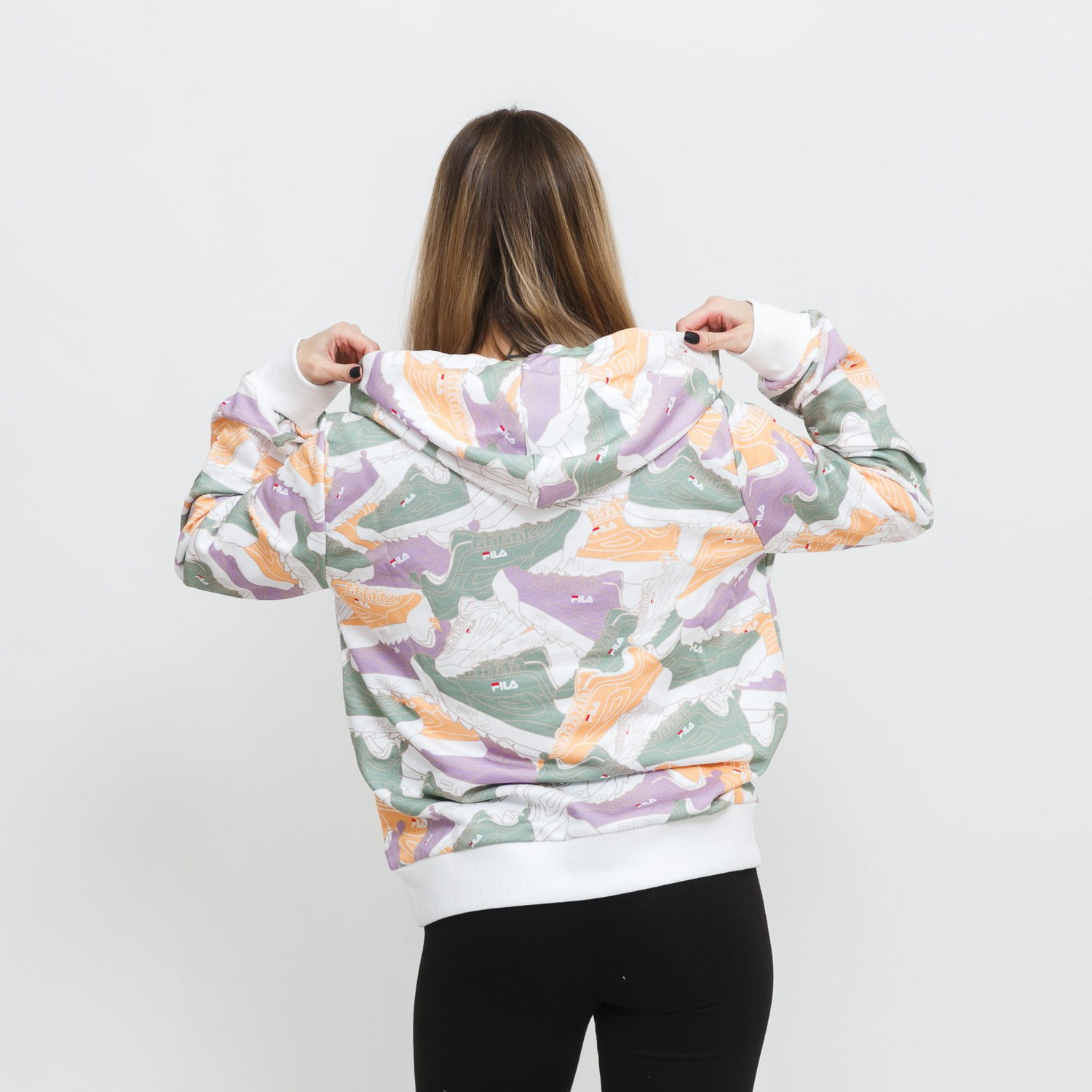 Суитчър FILA Allover Print Hoodie Многоцветен | FAW0099, 1