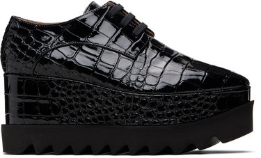 Кецове и обувки Stella McCartney Limited-Edition Elyse Crocodile Platform Derbys Черно | 810479APAEL0, 0