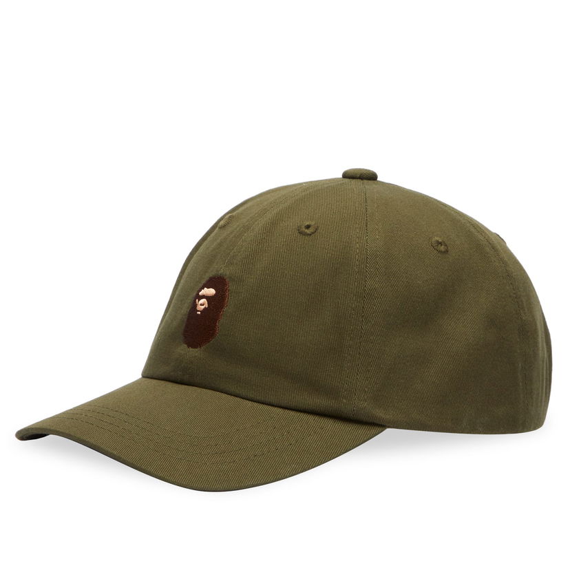 Шапка с козирка BAPE A Bathing Ape Ape Head Panel Cap Зелено | 001CPK301001M-OLV