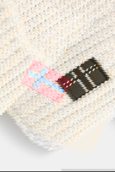 Шапка Napapijri Semiury Wool Blend Beanie with Pom-Pom and Flag Patch Бяло | NP0A4GKCN1J1, 2