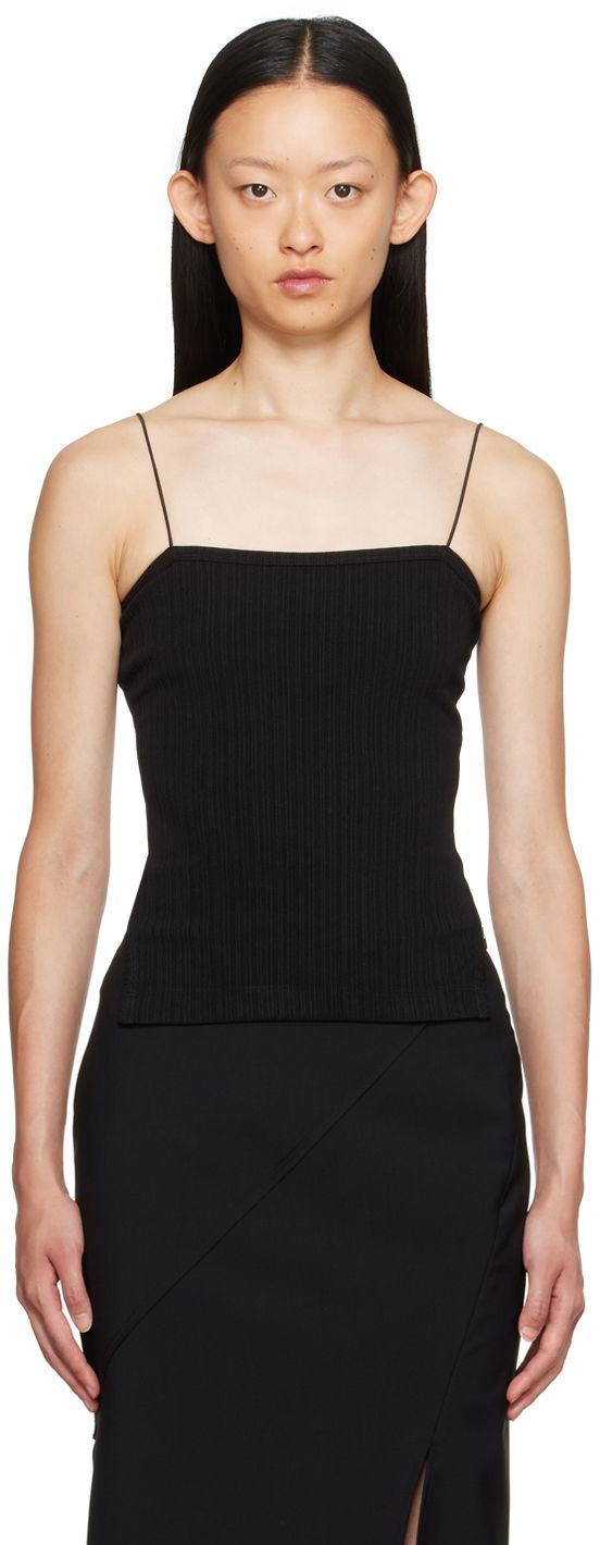 Потник Helmut Lang Asymmetric Tank Top Черно | N06HW513