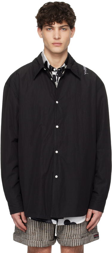 Риза Marni Marni Crinkled Nylon Blend Overshirt Черно | CUMU0333SW UTP786, 0