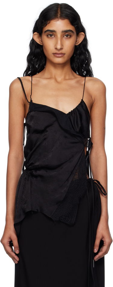Потник Ann Demeulemeester Vepa Ramage Jacquard Slip Top Черно | B0012832-FA611-099, 0