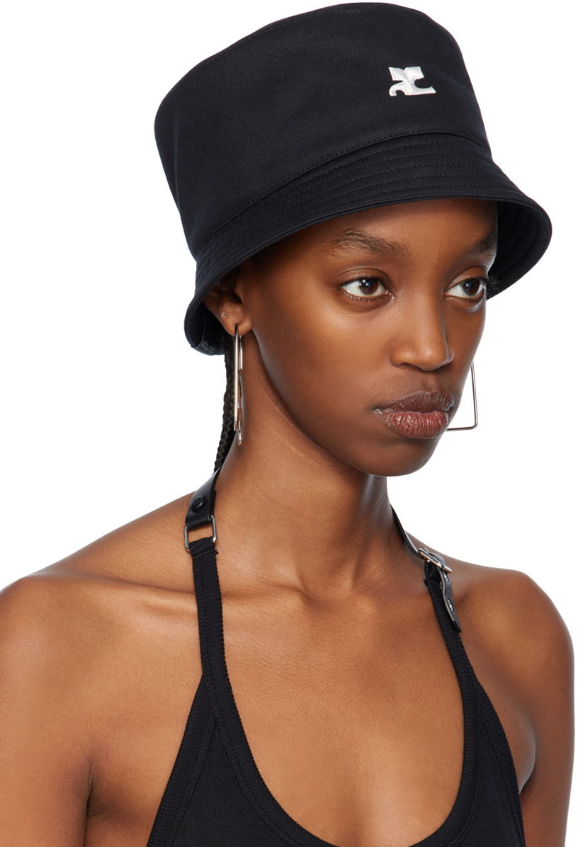 Шапка с козирка Courrèges Signature Bucket Hat Черно | 124ACP005CO0024, 1