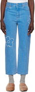 Marni Boyfriend Jeans with Flower Appliqué