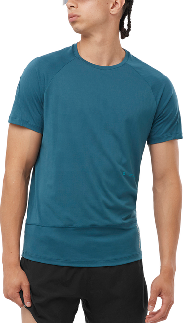 Тениска Salomon CROSS RUN SS TEE GFX M Синьо | lc2195500, 0