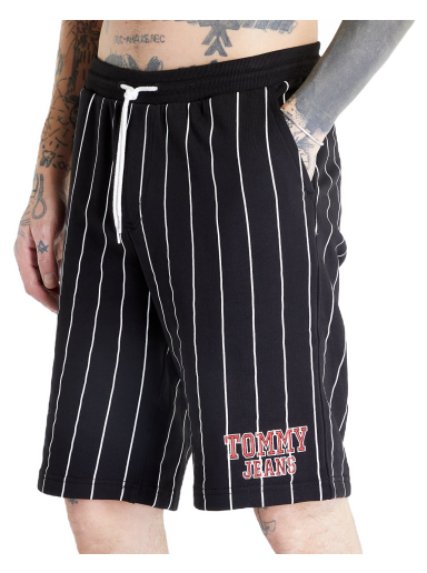 Къси панталони Tommy Hilfiger Oversized Pinstripe Shorts Черно | DM0DM16335 BDS