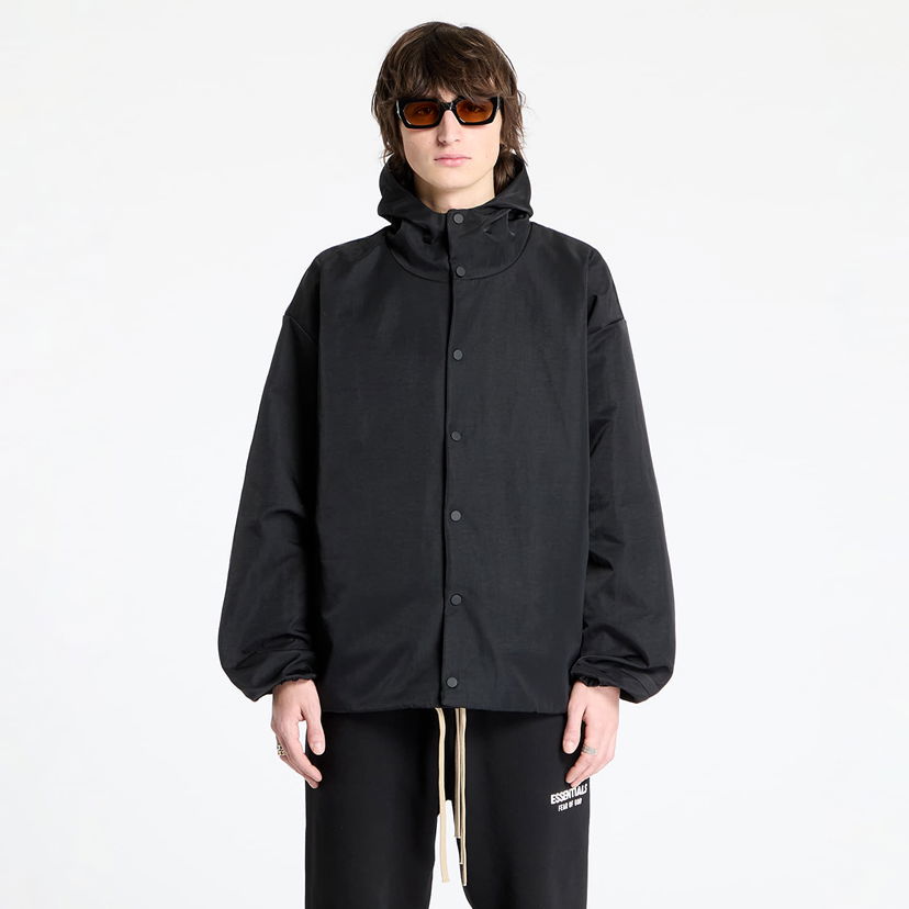 Ветровка Fear of God Textured Nylon Hooded Coaches Jacket Черно | 202BT246370F-001