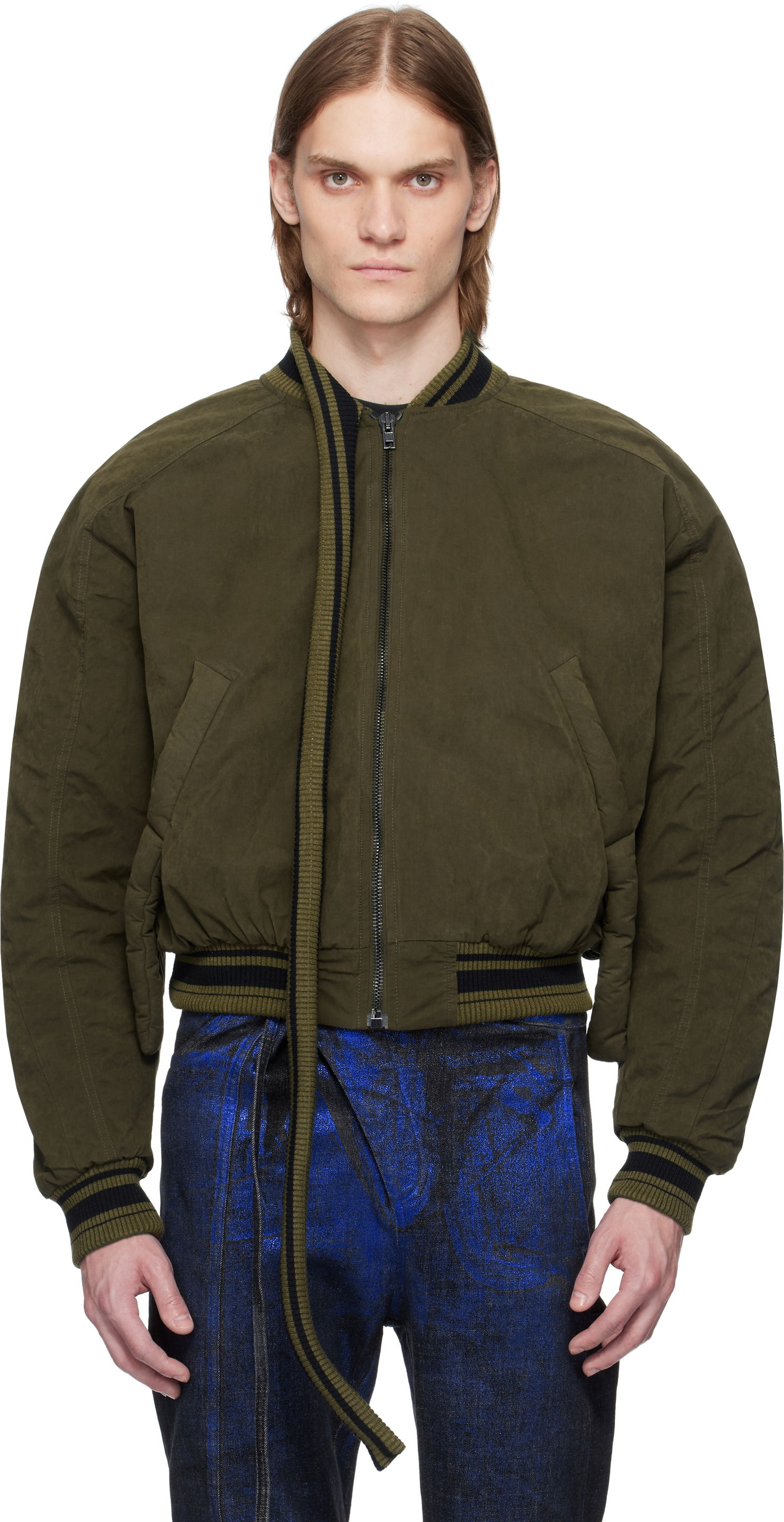 Яке бомбър Ottolinger Ottolinger Strap Bomber Jacket Зелено | 109-700509-01, 0