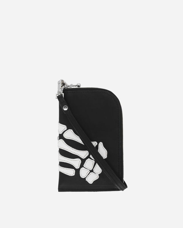 Bone Hand Zip Neck Pouch