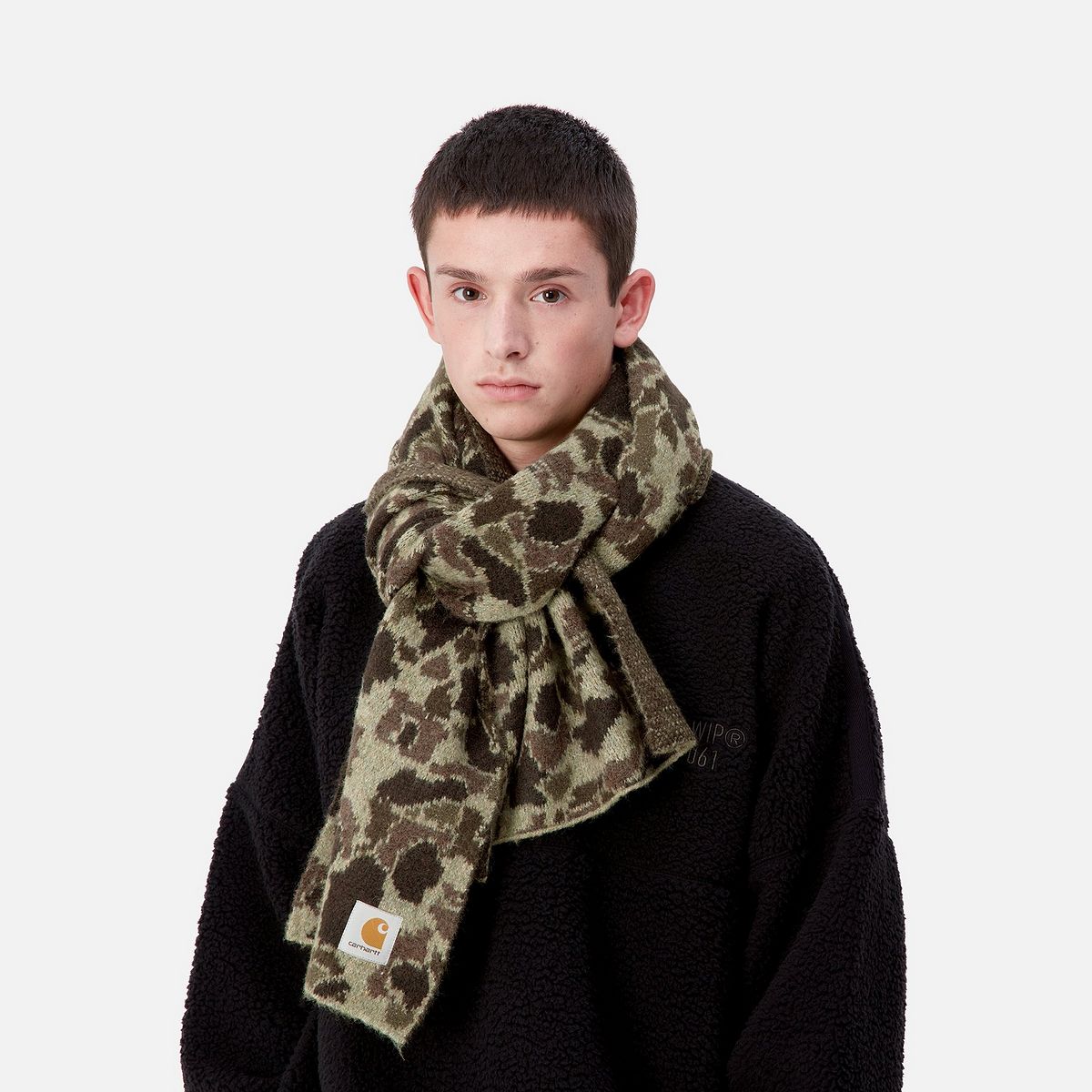Шал Carhartt WIP Camouflage Jacquard Knit Scarf Зелено | I033872_2, 0