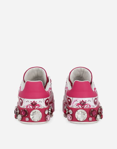 Кецове и обувки Dolce & Gabbana Calfskin Portofino Розово | CK1544AD466HE3OB, 2