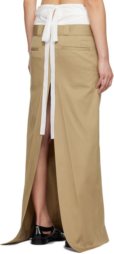 Пола Maison Margiela Maison Margiela Cotton Twill Maxi Skirt Бежово | S51MI0002 S54042, 2