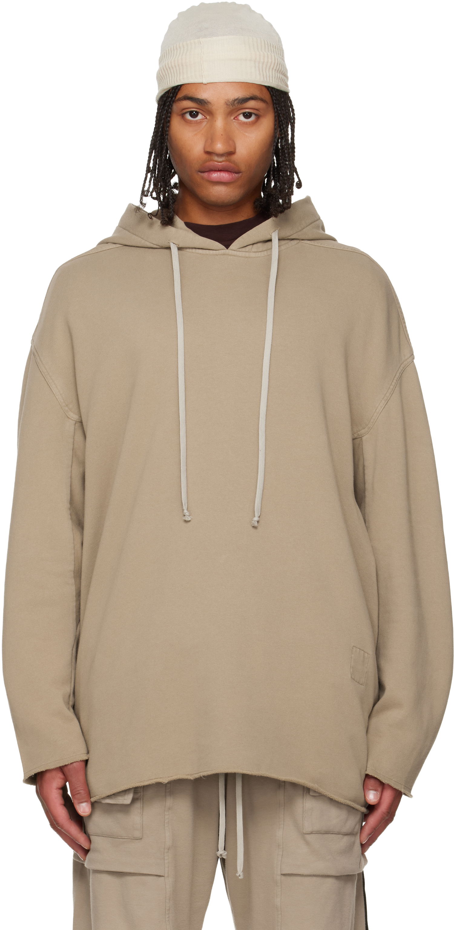 Суитчър Rick Owens DRKSHDW Concordians Peter Hoodie Бежово | DU02E7280 FP, 0