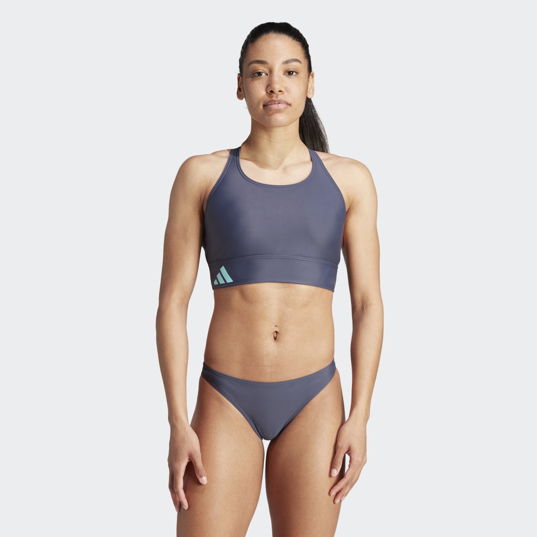 Бански adidas Originals Branded Beach Bikini Синьо | HY1760, 0