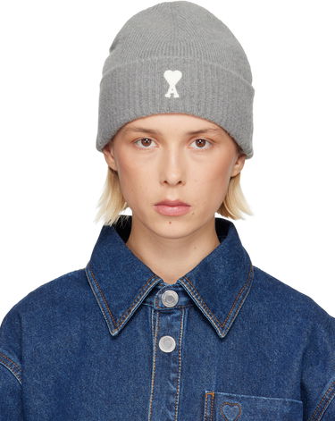 Шапка AMI Alpaca Striped Ami De Coeur Beanie Сиво | H25UBO005.KN0135, 0