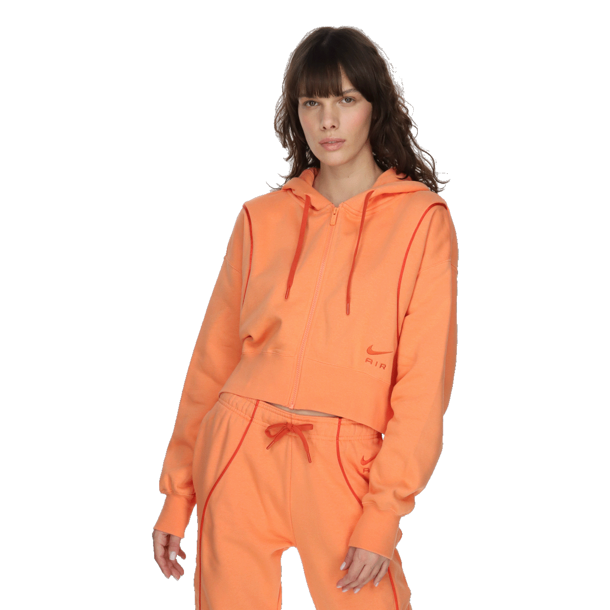 Комплект Nike Air Cropped Full-Zip Hoodie and Sweatpants Set Оранжево
 | DQ6579-871, 0