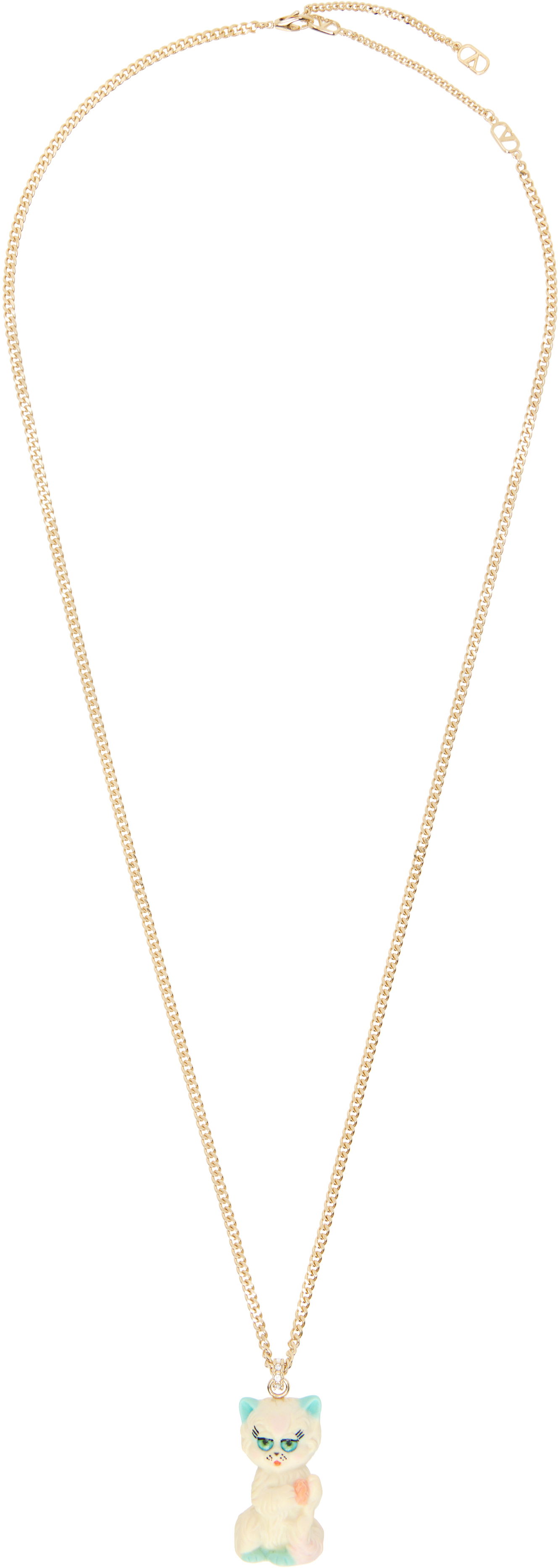 Колие Valentino Valentino Garavani 'Le Chat De La Maison' Cat Pendant Necklace Жълто | 7Y2J0AL5QYE, 0