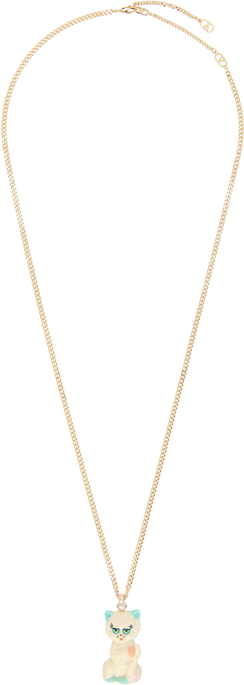Колие Valentino Valentino Garavani 'Le Chat De La Maison' Cat Pendant Necklace Жълто | 7Y2J0AL5QYE