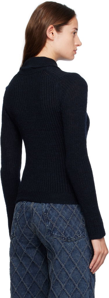 Пуловер rag & bone Madix Knit Polo Top Синьо | WAS24F023PB23, 2