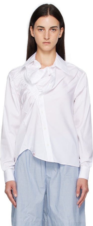 Риза Charles Jeffrey Loverboy Charles Jeffrey LOVERBOY Ruffle Shirt Бяло | 52070202, 0