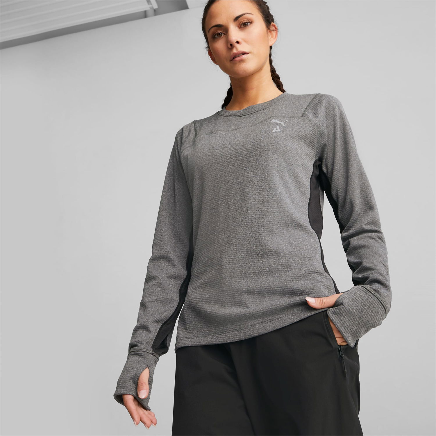 Тениска Puma SEASONS rainCELL Trail Running Top Сиво | 523228_01, 1