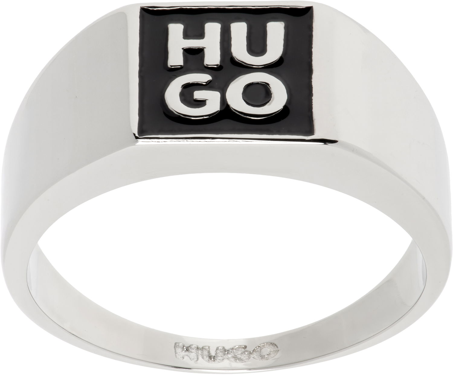 Пръстен BOSS Hugo Logo Enamel Ring Металик | 50544511, 0